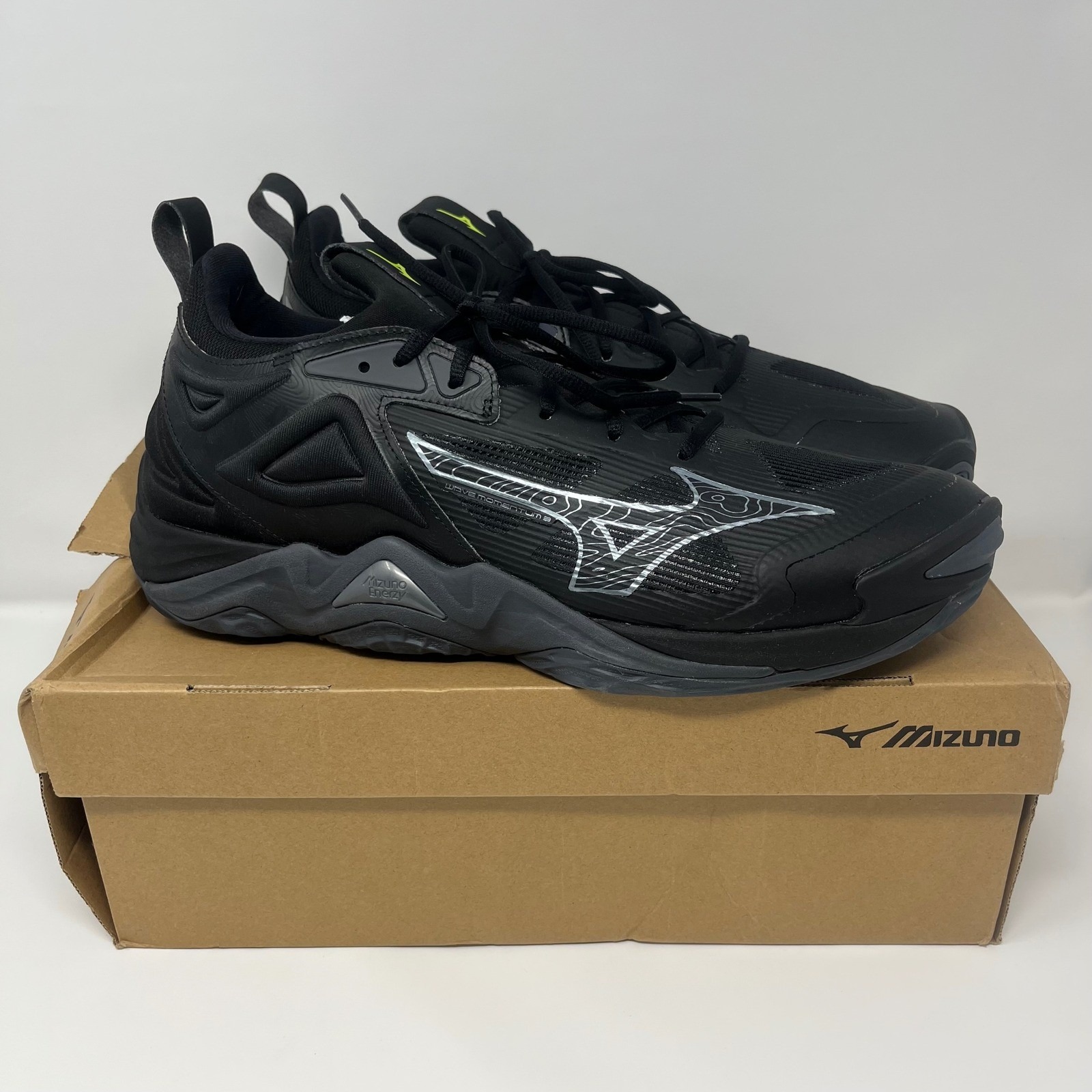 Mizuno Wave Momentum 3 Mens Volleyball Shoes Black V1gb231253 Size 14